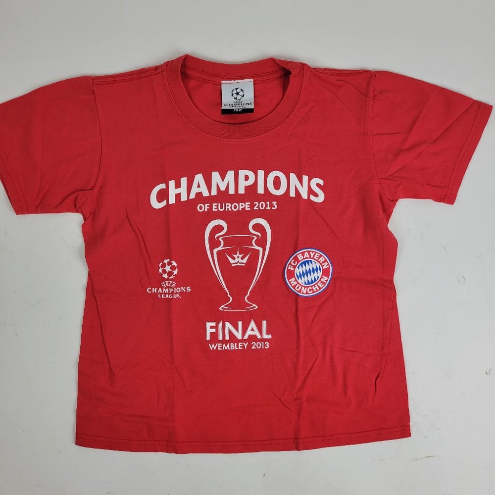 FC Bayern Munchen Triple 2013 Soccer Football T Shirt EU Kids Size 152 / US 14
